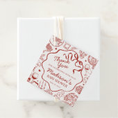 Italian Pasta Special Delivery Baby Shower Bedankjes Labels (In situ)