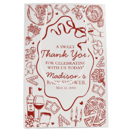 Italian Pasta Special Delivery Baby Shower Favor Medium Cadeauzakje