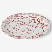 Italian Pasta Special Delivery Baby Shower Papieren Bordje (Gekanteld)