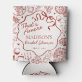 Italian Pasta Thats Amore Bridal Shower Favor Blikjeskoeler (Voorkant)