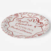 Italian Pasta Thats Amore Bridal Shower Papieren Bordje (Gekanteld)