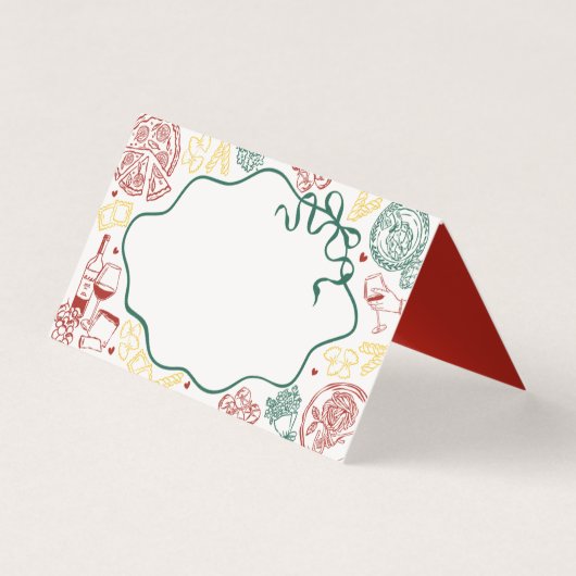Italian Pasta Thats Amore Place Card Table Decor Kaart (Voorkant)