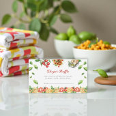 Italian Pasta Themed Diaper Raffle Card Informatiekaartje