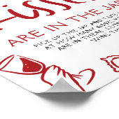 Italian Pizza Guess How Many Kisses Bridal Shower Poster (Hoek)