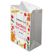 Italian Pizza Pasta Party Medium Cadeauzakje (Voorkant Gekanteld)