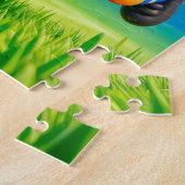 Italian pizza performing dramatic soccer bicycle k legpuzzel (Zijkant)