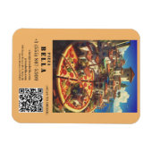 Italian Pizza Scan to Order QR Code Custom Magneet (Horizontaal)