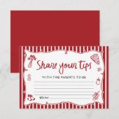 Italian Pizza Share Your Tips for The Parents Card Informatiekaartje (Voorkant / Achterkant)