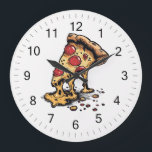 Italian Pizzeria Pizza Kitchen or Restaurant Round Grote Klok<br><div class="desc">Bring the warm,  inviting atmosphere of an authentic Italian kitchen into your space with this Italian Pizzeria Pizza Kitchen or Restaurant Round Large Clock. Inspired by classic Italian pizzerias,  this stylish wall clock adds a delicious touch of culinary charm to any kitchen,  dining area,  café,  or restaurant.</div>