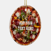 Italian Pizzeria Pizza Kitchen Voeg Jouw tekst toe Keramisch Ornament (Rechts)