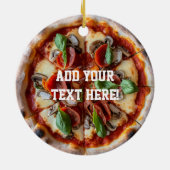 Italian Pizzeria Pizza Kitchen Voeg Jouw tekst toe Keramisch Ornament (Achterkant)