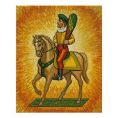 Italian Playing Cards - Cavalier of Clubs, Scopa Perfect Poster (Voorkant)