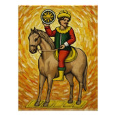 Italian Playing Cards - Cavalier of Coins Briscola Perfect Poster (Voorkant)