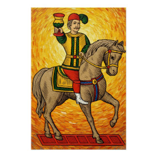 Italian Playing Cards - Cavalier of Cups, Scopa Perfect Poster