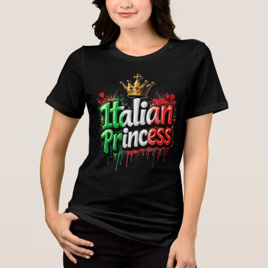 Italian Princess Tri-Blend Shirt (Voorkant)