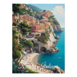 Italian Riviera Travel Poster
