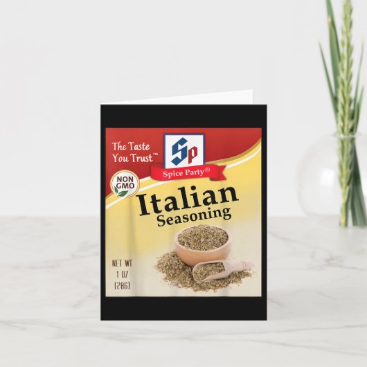 Italian Seasoning Condiment Holiday Sce Group Cost Kaart (Voorkant)