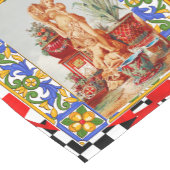 Italian,Sicilian art,maiolica,tiles,baroque art   Korte Tafelloper (Hoek)