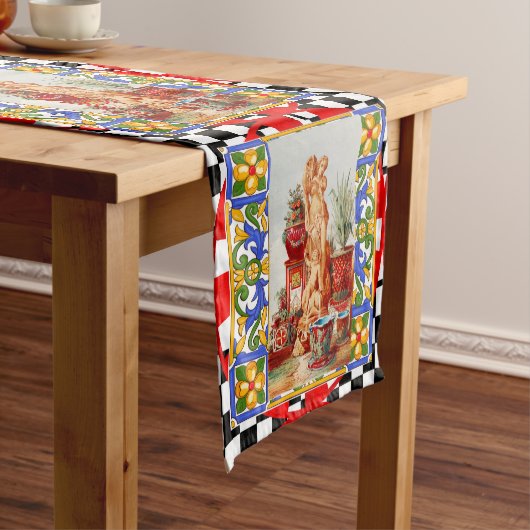 Italian,Sicilian art,maiolica,tiles,baroque art   Korte Tafelloper (Voorbeeld)