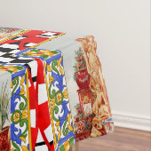 Italian,Sicilian art,maiolica,tiles,baroque art   Tafelkleed (Voorbeeld)