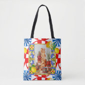 Italian,Sicilian art,maiolica,tiles,baroque art   Tote Bag (Voorkant)
