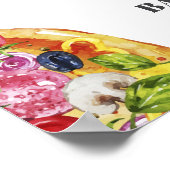 Italian Slice Pizza Baby shower Welkom Poster (Hoek)