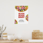 Italian Slice Pizza Baby shower Welkom Poster (Keuken)
