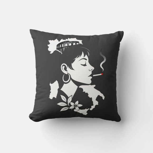 Italian Soul: Minimalist Rome Colosseum & Italy Ma Kussen (Voorkant)