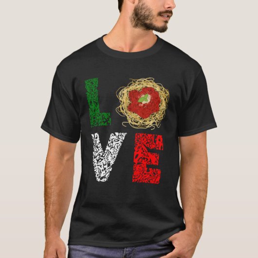 Italian Spaghetti Bolognese Parmesan Pasta Noodle  T-shirt (Voorkant)
