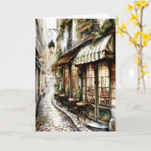 Italian Street Plain Wenskaart Kaart (Gele Bloem)