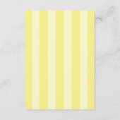 Italian Striped Blue & Yellow Wedding Details Informatiekaartje (Achterkant)