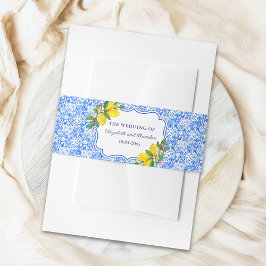 Italian Style Themed Mediterranean Tiles Wedding Uitnodigingen Wikkel