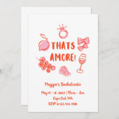 Italian Summer Bachelorette Invitation  Kaart (Voorkant / Achterkant)