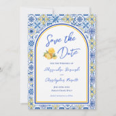 Italian Summer Destination Wedding QR Code Save The Date (Voorkant)