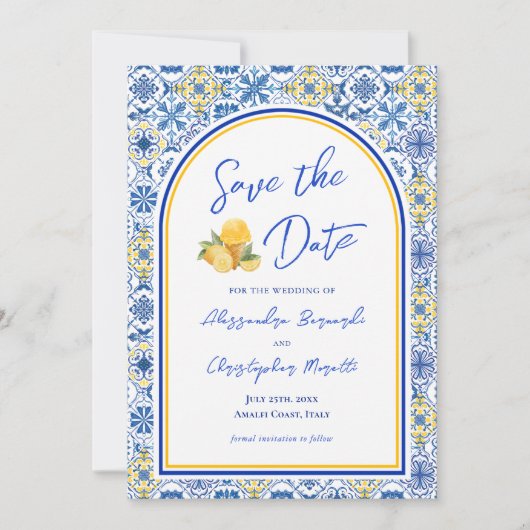 Italian Summer Destination Wedding QR Code Save The Date (Voorkant)