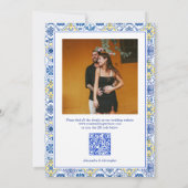 Italian Summer Destination Wedding QR Code Save The Date (Achterkant)