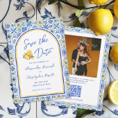 Italian Summer Destination Wedding QR Code Save The Date