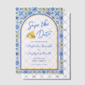 Italian Summer Destination Wedding Save The Date Vellum Uitnodigingen (Offset (Uitnodiging))