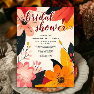 Italian Sunset Inspired Floral Vrijgezellenfeest Kaart