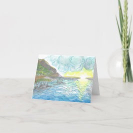 Italian Sunset Waterverf Gefeliciteerd Aankondigin Aankondiging