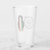 Italian Talking Ms Penguin Personalized Glas (Achterkant)