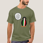 Italian Talking Ms Penguin Personalized Text Men's T-shirt (Voorkant)