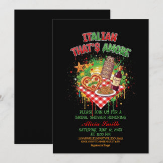 Italian That's Amore Bridal Shower Invitation Kaart