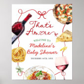 Italian That's Amore Bridal Shower Welcome Sign Poster (Voorkant)