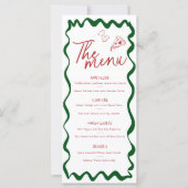 Italian Thats Amore Pizza Bridal Shower Menu Card (Voorkant)