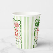 Italian Theme Baby Shower Green Bow Papieren Bekers (Rechts)