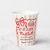 Italian Theme Baby Shower Red Bow Papieren Bekers (Achterkant)