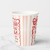 Italian Theme Baby Shower Red Bow Papieren Bekers (Rechts)