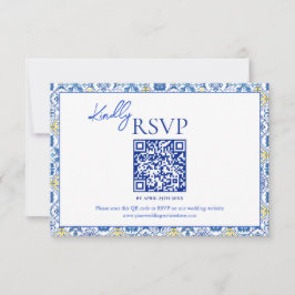 Italian Tiles La Dolce Vita Destination Wedding RSVP Kaartje