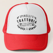 Italian Trattoria Personalized Vintage Restaurant Trucker Pet (Voorkant)